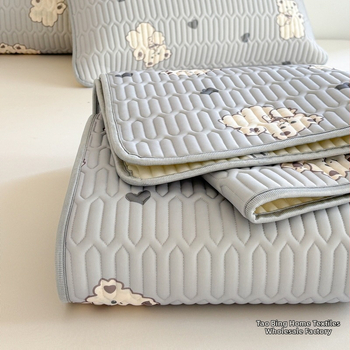 Trys dalių vėsinantis latex čiužinio rinkinys su spauda danga, sulankstomas bendrabutyje