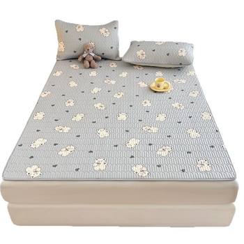 Trys dalių vėsinantis latex čiužinio rinkinys su spauda danga, sulankstomas bendrabutyje