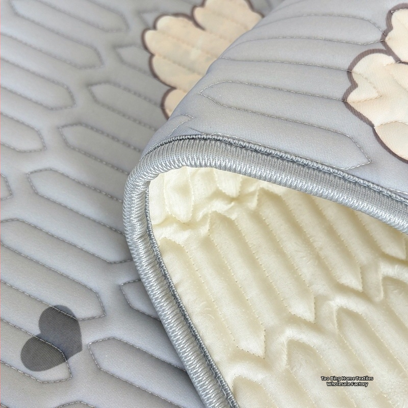 Trojdielny chladivého latexového matraca set s tlačeným prešitým poťahom, skladací do internátu