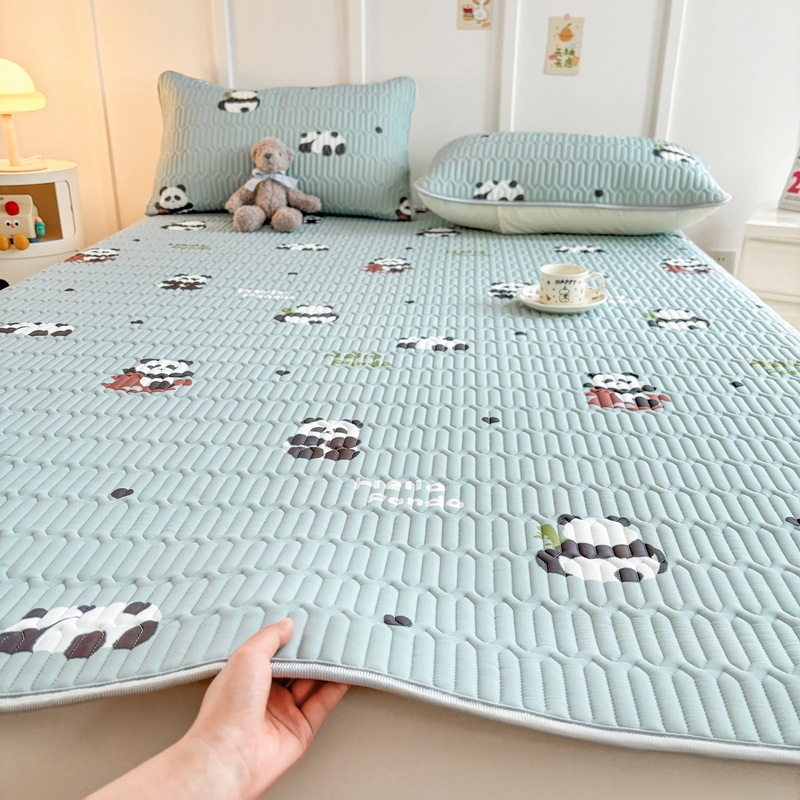 Trys dalių vėsinantis latex čiužinio rinkinys su spauda danga, sulankstomas bendrabutyje