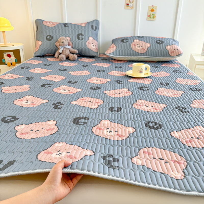 Trys dalių vėsinantis latex čiužinio rinkinys su spauda danga, sulankstomas bendrabutyje