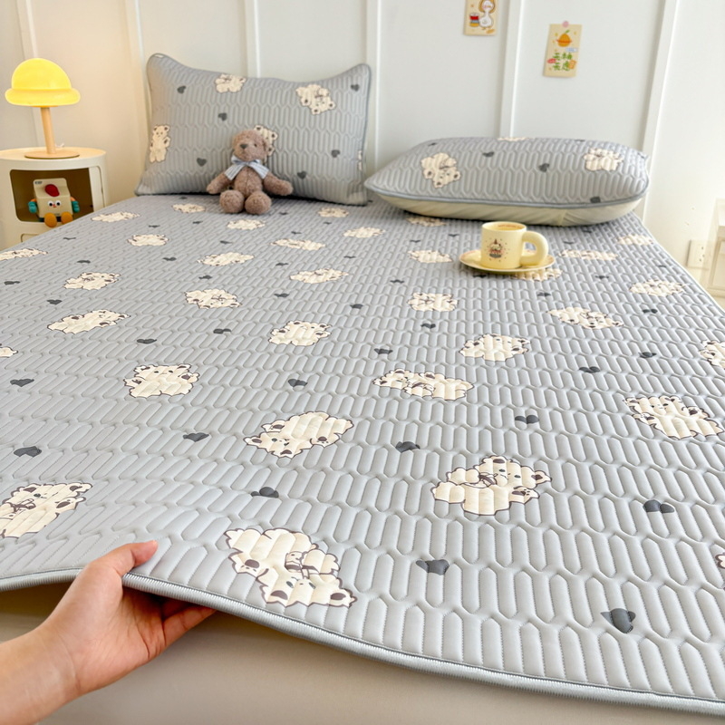 Trys dalių vėsinantis latex čiužinio rinkinys su spauda danga, sulankstomas bendrabutyje