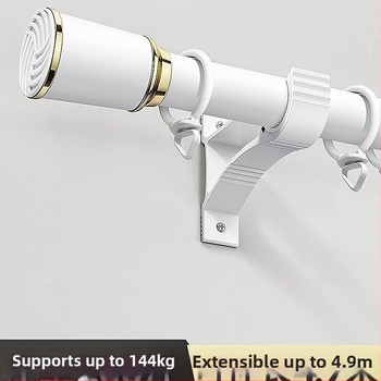 Be gręžimo teleskopinė užuolaidų lazdelė komplektas su dviguba atrama