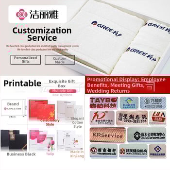 Trys rankšluosčių komplektas su dovanų dėžute, 100% medvilnė, logotipo spausdinimas įmanomas, 320 g