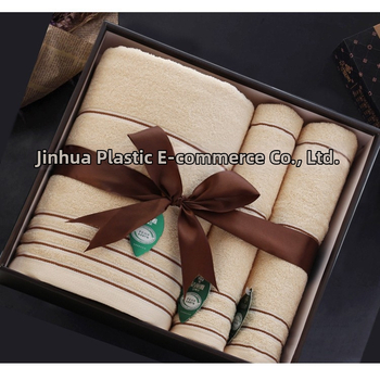 Trys rankšluosčių komplektas su dovanų dėžute, 100% medvilnė, logotipo spausdinimas įmanomas, 320 g