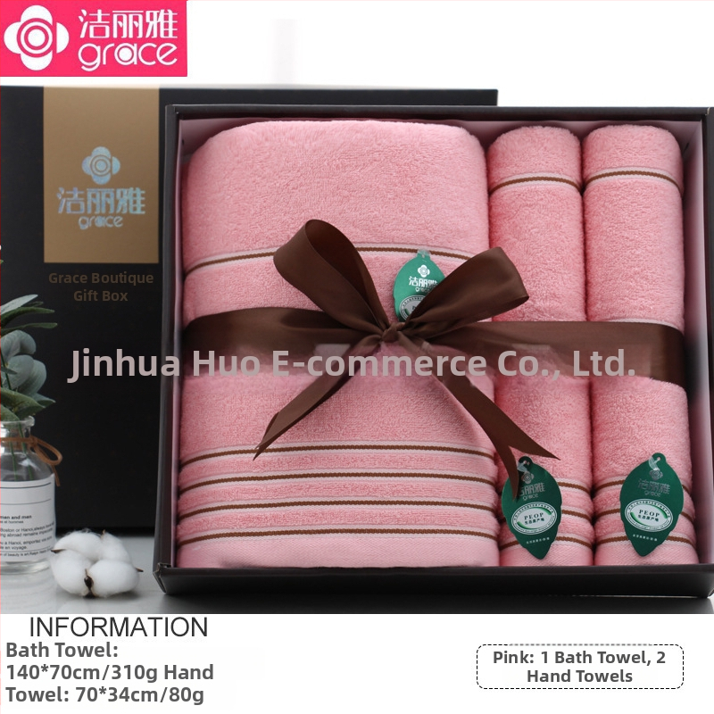 Trys rankšluosčių komplektas su dovanų dėžute, 100% medvilnė, logotipo spausdinimas įmanomas, 320 g