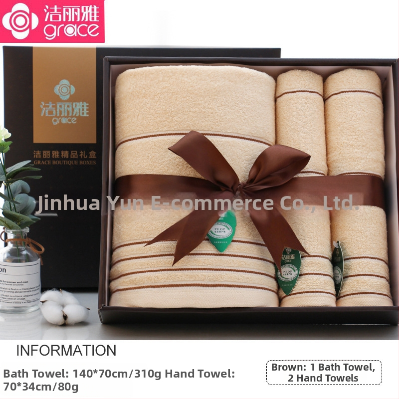 Trys rankšluosčių komplektas su dovanų dėžute, 100% medvilnė, logotipo spausdinimas įmanomas, 320 g