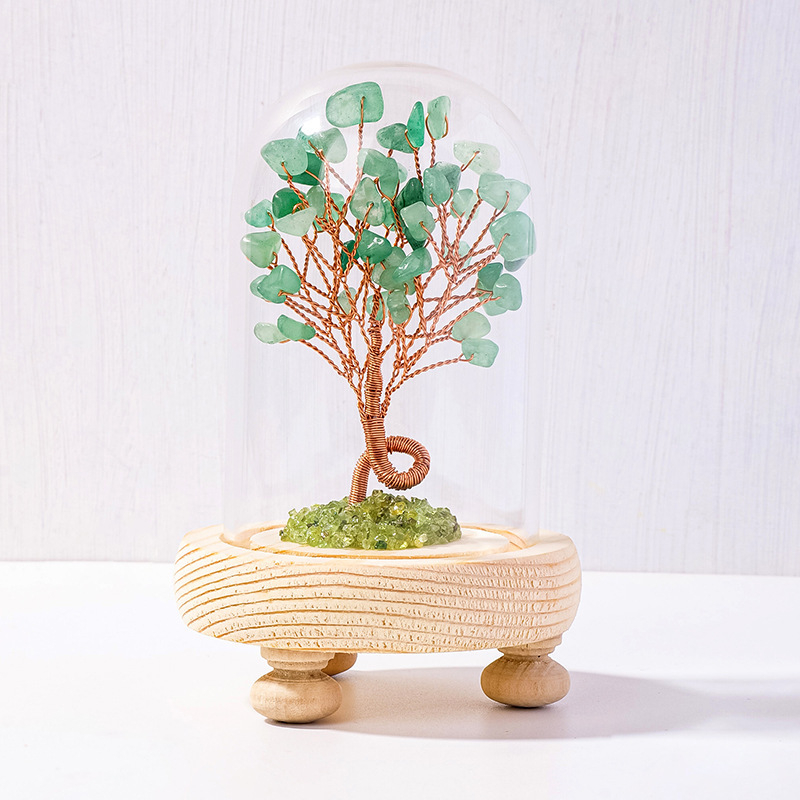 Kristalno stablo sreće u bočici — moderan minimalistički stil; materijal: kristal; kategorija: kristalno stablo; pakiranje: kartonsko