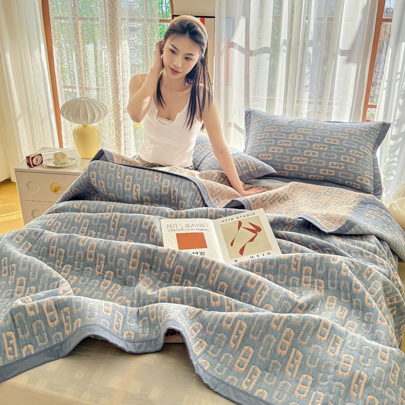 Puuvillane rätikukatekk, 99% puuvill, reaktiivne värvimine geomeetrilise mustriga, suvi, 1.1–1.5 kg