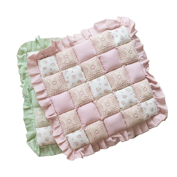 Koreai stílusú székpárna virágos mintával, pántokkal