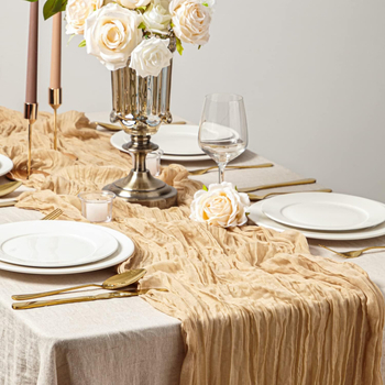 Bohem stílusú poliészter asztalterítő futó, egyszínű mintázat, nappaliba, Xiao Weili