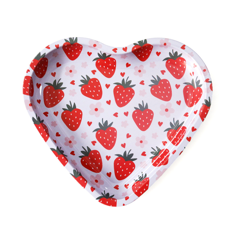 Südamekujuline tinplaat sigarettide taldrik - tuulekindel, dekoratiivne ja hoiustamiseks - Junru bränd, stiil lihtne, kerge luksus