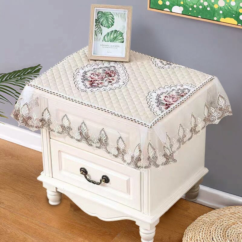 Öölaudade kate pitsiga, Euroopa stiil, mitmekülgne kangas