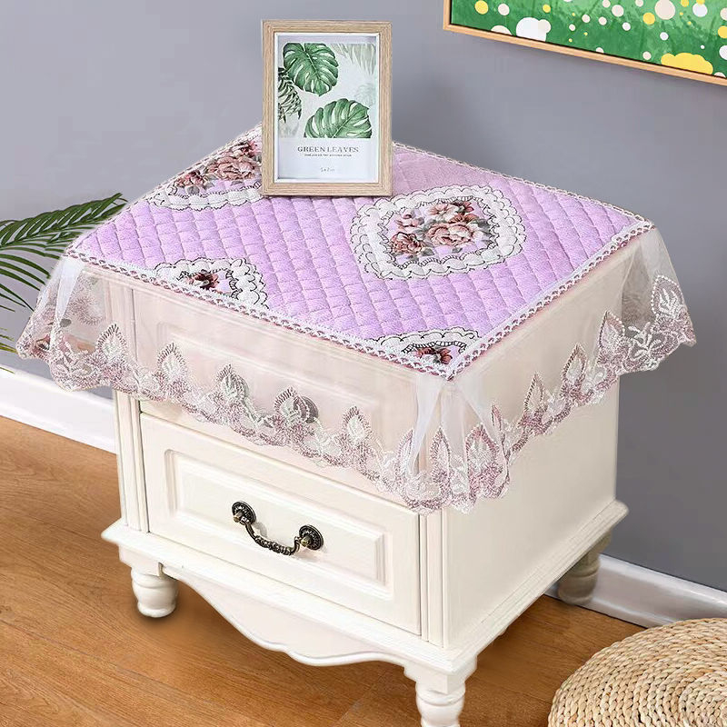 Öölaudade kate pitsiga, Euroopa stiil, mitmekülgne kangas