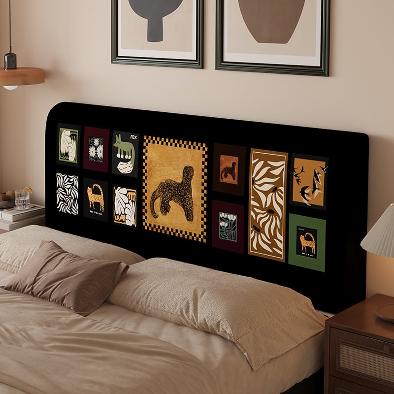 Vintage-stil navlaka za noćni ormarić, svilenkasta tkanina s cvjetnim uzorkom, univerzalni kroj, debeli zaštitni navlaka za jastuk, odvojiva i za pranje