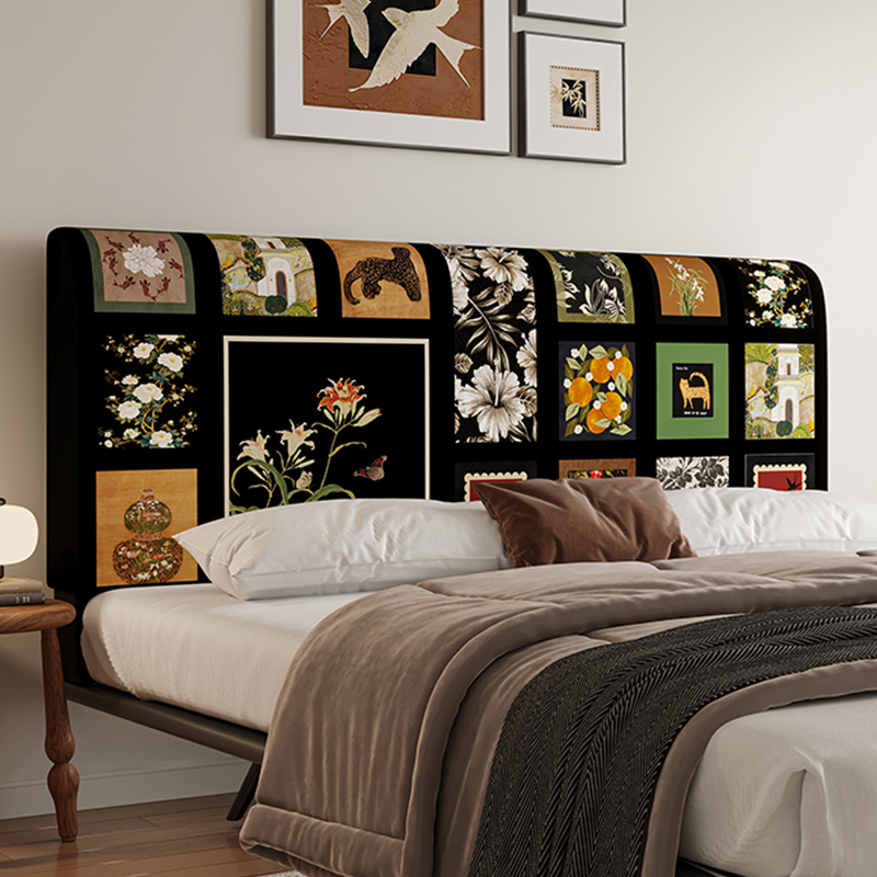 Vintage-stil navlaka za noćni ormarić, svilenkasta tkanina s cvjetnim uzorkom, univerzalni kroj, debeli zaštitni navlaka za jastuk, odvojiva i za pranje