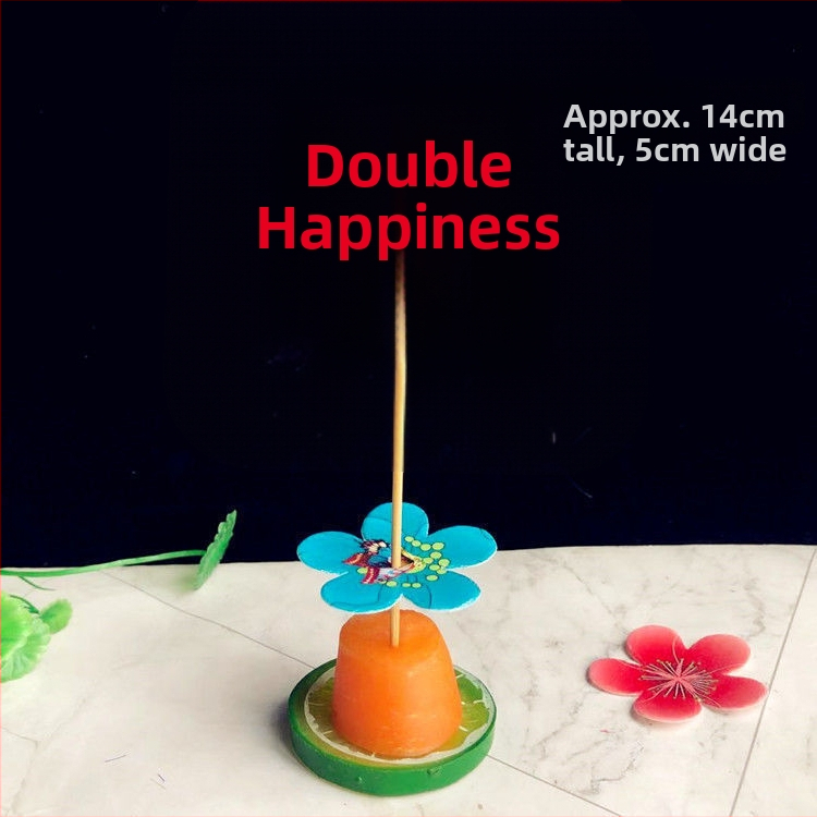 Dekoratīvi bambusa špīzi kāzām un banketam, auduma apdare, PP maisiņa iepakojums, zīmols String Red, Ķīnas Valentīna dienas izdevums