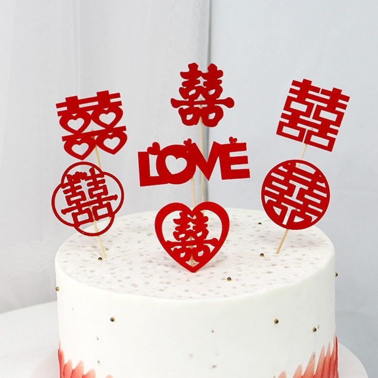 Dekoratīvi bambusa špīzi kāzām un banketam, auduma apdare, PP maisiņa iepakojums, zīmols String Red, Ķīnas Valentīna dienas izdevums