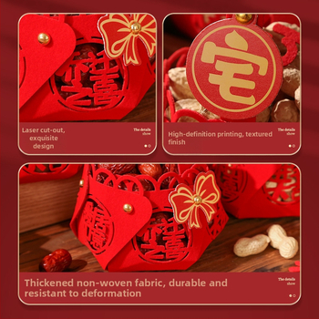 Jaunā mājokļa dekoru komplekts – augļu šķīvja dekori no nešūta auduma (non-woven fabric), iepakojums Opp bag