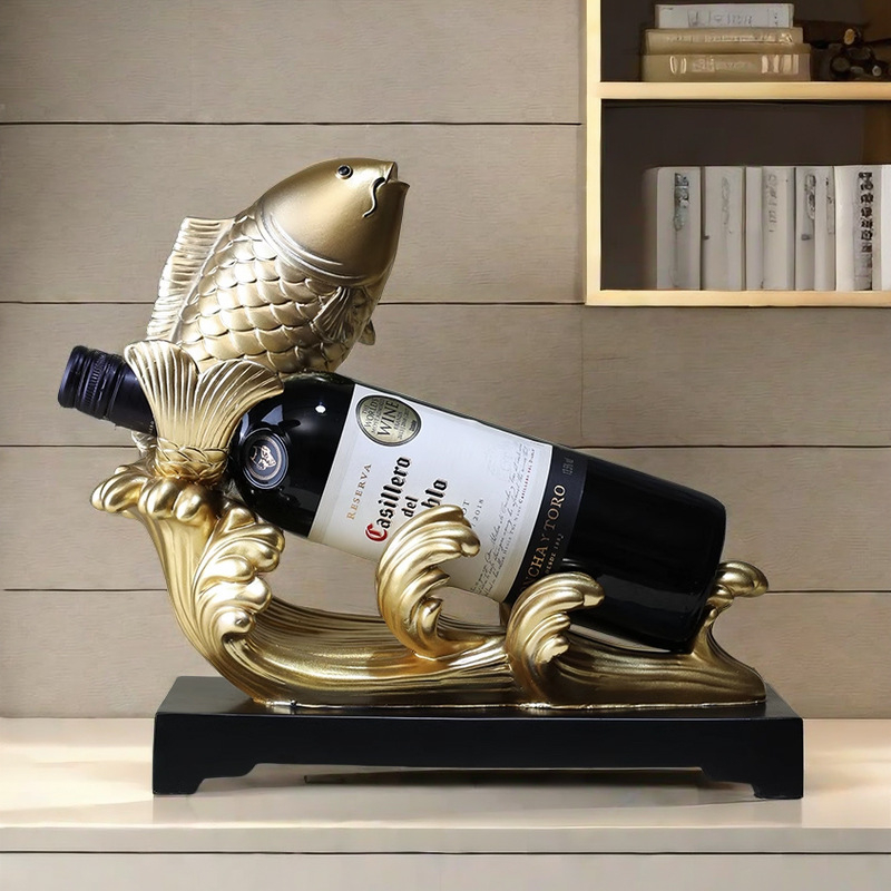 Nappaliba szóló dekoratív szobor TV-szekrényhez - gyanta, új kínai stílus, polírozott felület, születésnapi ajándék