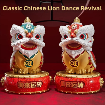 Új kínai stílusú dísz rezin oroszlán-tánc – irodába és nappaliba való – ajándék üzleti, konferencia vagy promóciós felhasználásra