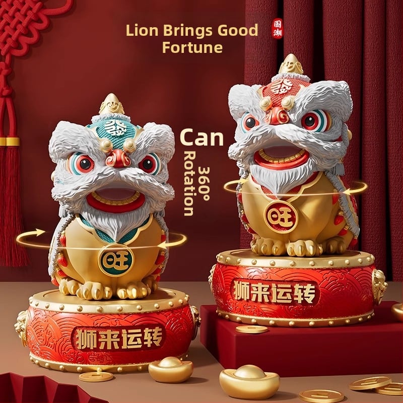 Új kínai stílusú dísz rezin oroszlán-tánc – irodába és nappaliba való – ajándék üzleti, konferencia vagy promóciós felhasználásra