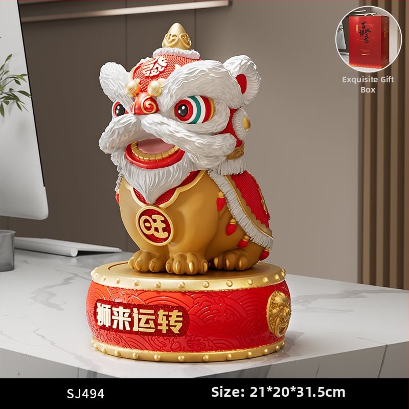 Új kínai stílusú dísz rezin oroszlán-tánc – irodába és nappaliba való – ajándék üzleti, konferencia vagy promóciós felhasználásra