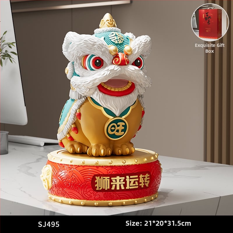 Új kínai stílusú dísz rezin oroszlán-tánc – irodába és nappaliba való – ajándék üzleti, konferencia vagy promóciós felhasználásra