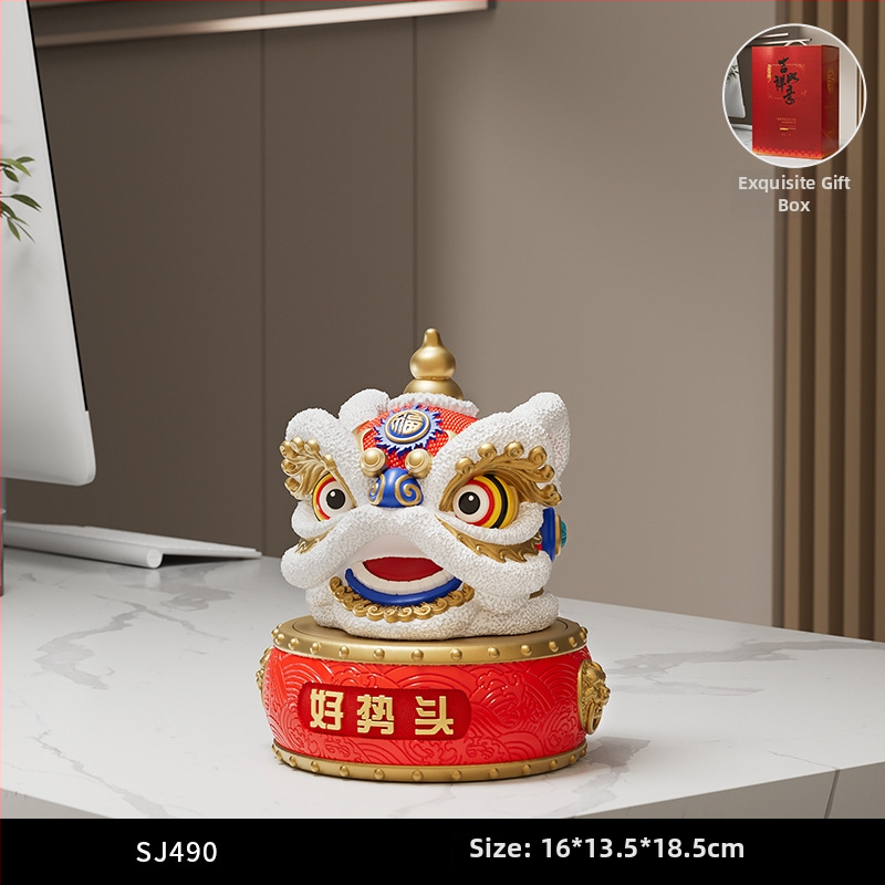 Új kínai stílusú dísz rezin oroszlán-tánc – irodába és nappaliba való – ajándék üzleti, konferencia vagy promóciós felhasználásra