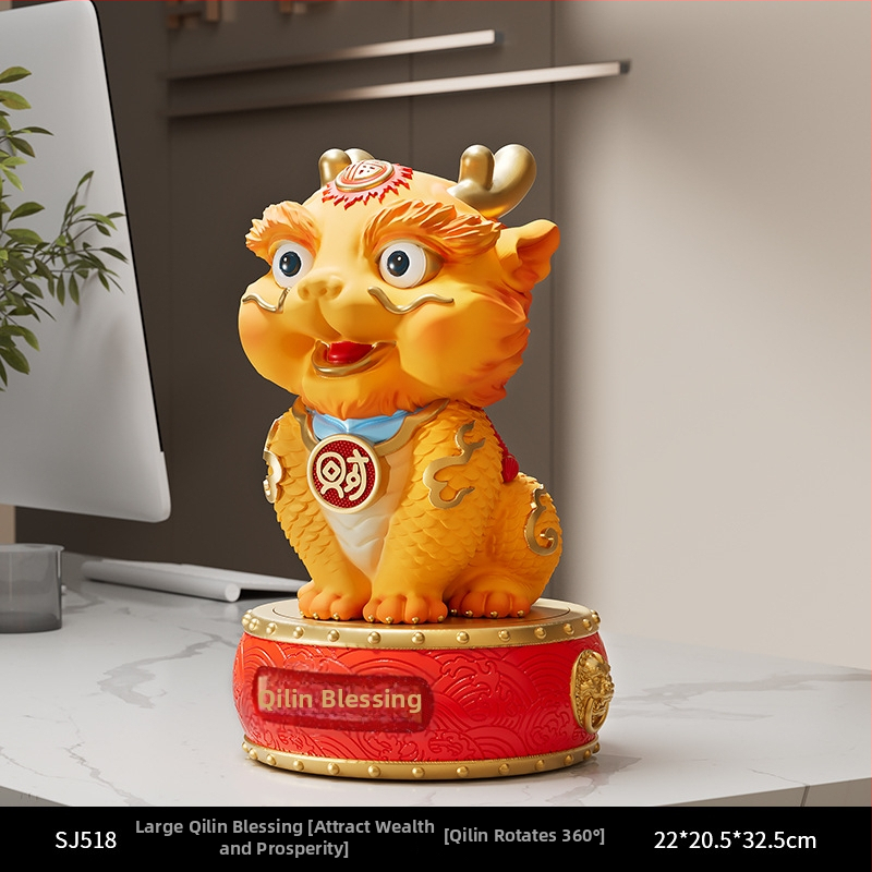 Új kínai stílusú dísz rezin oroszlán-tánc – irodába és nappaliba való – ajándék üzleti, konferencia vagy promóciós felhasználásra