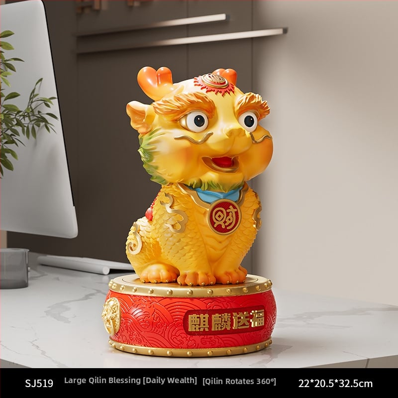 Új kínai stílusú dísz rezin oroszlán-tánc – irodába és nappaliba való – ajándék üzleti, konferencia vagy promóciós felhasználásra