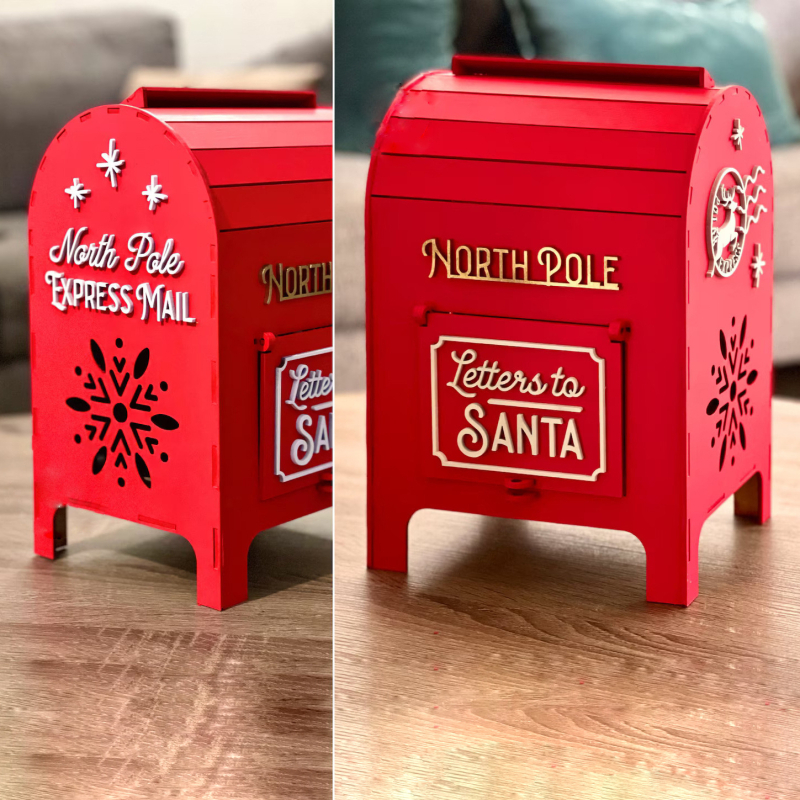 Individualizuotas medinės pašto dėžės papuošalas namams – atidarytas graviravimas, peizažo gėlių motyvas