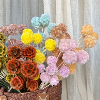 Μπουκέτο αποξηραμένων αιώνιων λουλουδιών για γάμο και διακόσμηση σπιτιού