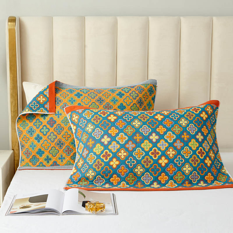 Σετ δύο μαξιλαροθηκών, 100% βαμβάκι, αντιακάρεα, με αντιολισθητικό ιμάντα, Vanbottomia power factory