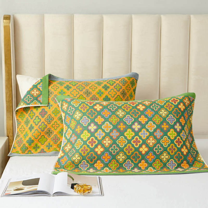 Σετ δύο μαξιλαροθηκών, 100% βαμβάκι, αντιακάρεα, με αντιολισθητικό ιμάντα, Vanbottomia power factory