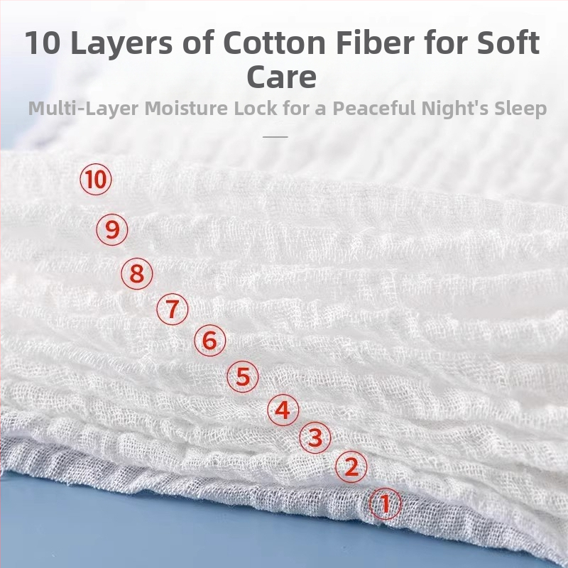 Oblákový vankúš pre novorodencov, 100% bavlna, desaťvrstvová gáza, kreslený štýl