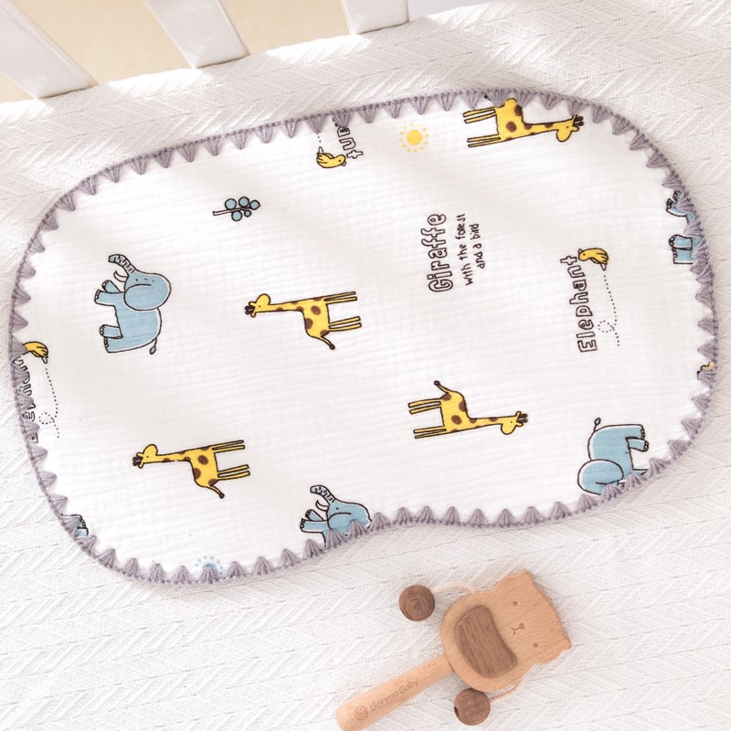 Debesėlių pagalvė kūdikiams, 100% medvilnė, dešimties sluoksnių marlė, piešinių stilius