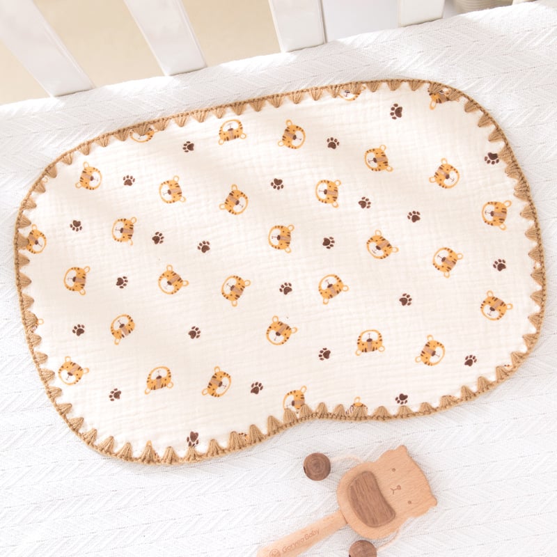 Debesėlių pagalvė kūdikiams, 100% medvilnė, dešimties sluoksnių marlė, piešinių stilius