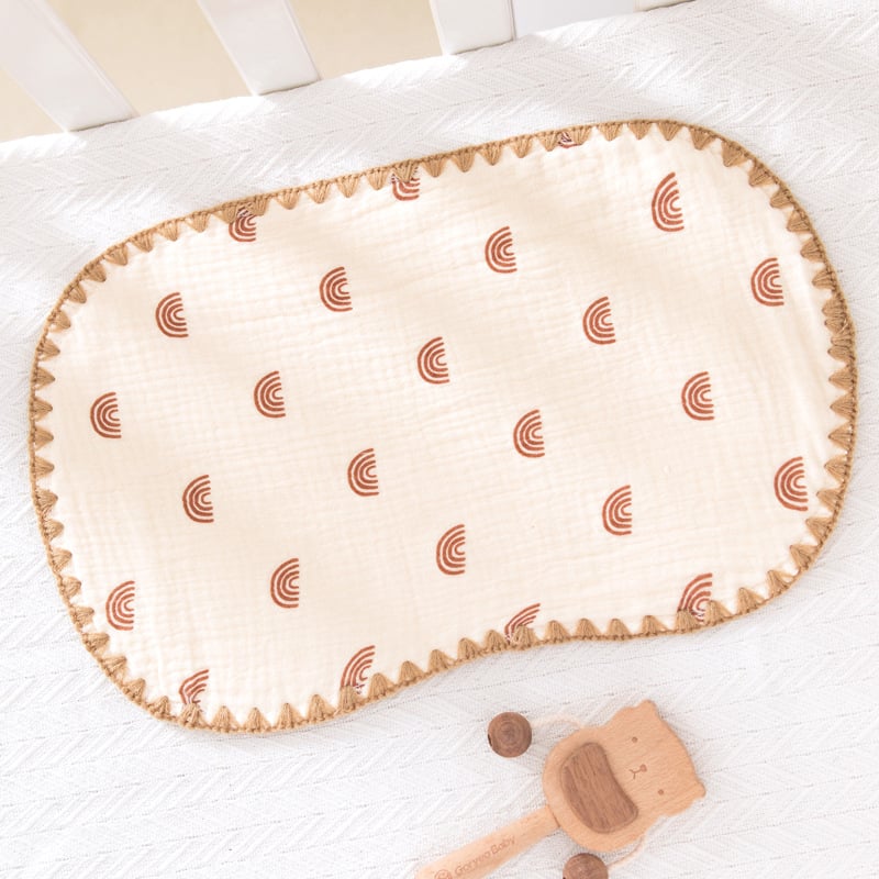 Debesėlių pagalvė kūdikiams, 100% medvilnė, dešimties sluoksnių marlė, piešinių stilius