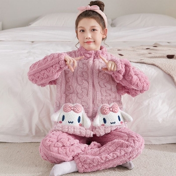 Vaikų žiemos naktiniai su užtrauktuvu, storas fliso pamušalas, dryžių raštas, stovinčios apykaklės, 95% poliester