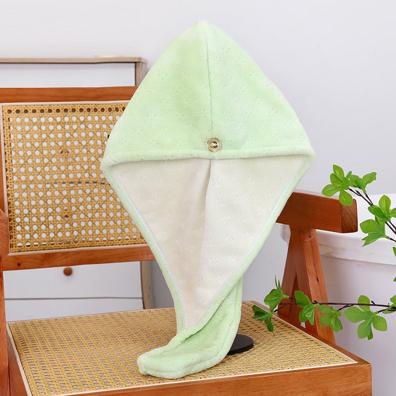 Száraz hajkötő sapka, mikroszálas anyagból, vízfelvevő és gyorsan száradó, dupla rétegű turbán, 150d fonal