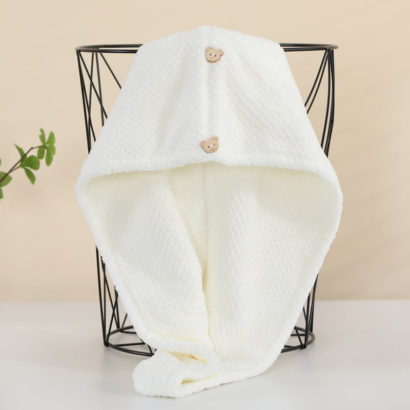 Száraz hajkötő sapka, mikroszálas anyagból, vízfelvevő és gyorsan száradó, dupla rétegű turbán, 150d fonal