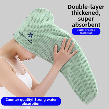 RUIDAN Hajszárító sapka, vízfelvevő, gyors szárítás, dupla réteg, poliészter, tömege több mint 200 g