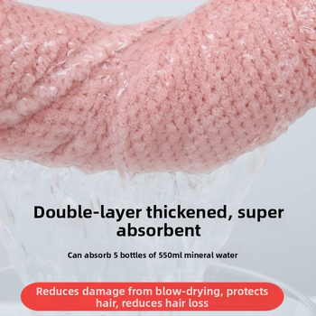 RUIDAN Hajszárító sapka, vízfelvevő, gyors szárítás, dupla réteg, poliészter, tömege több mint 200 g