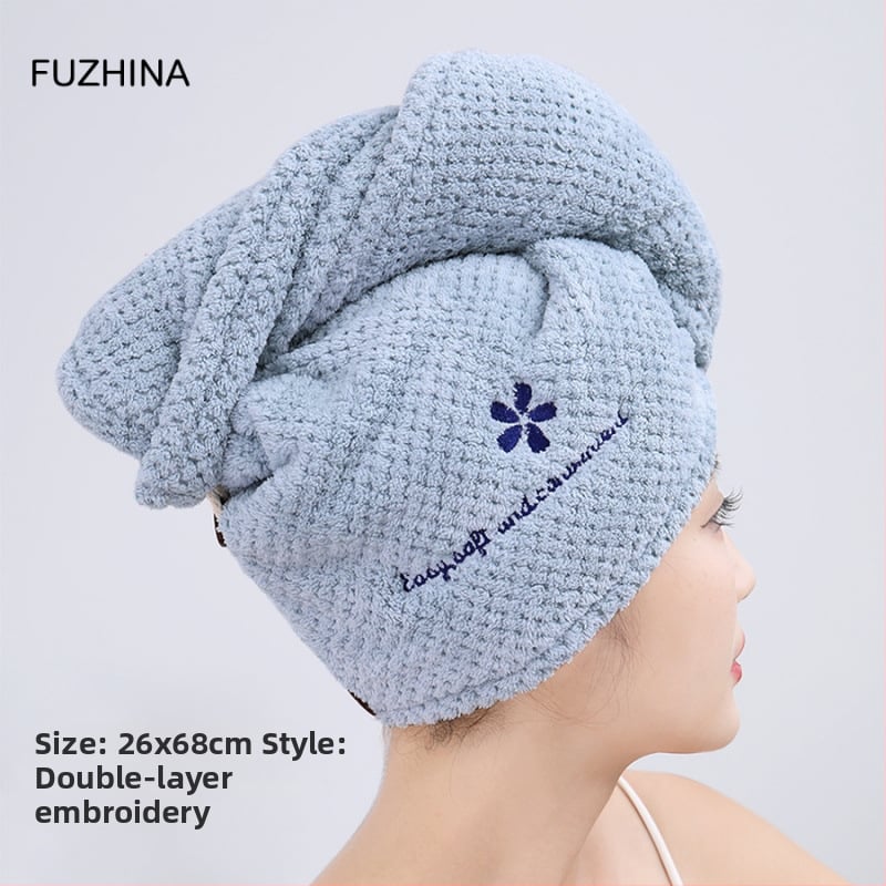 RUIDAN Hajszárító sapka, vízfelvevő, gyors szárítás, dupla réteg, poliészter, tömege több mint 200 g