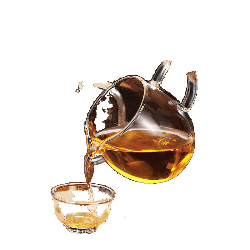 Σετ τσαγιού από θερμοανθεκτικό παχύ γυαλί με ενσωματωμένο φίλτρο για τσάι και φίλτρο έγχυσης