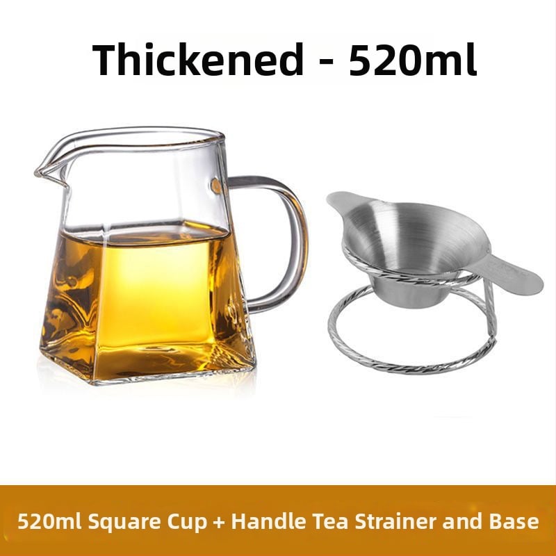 Σετ τσαγιού από θερμοανθεκτικό παχύ γυαλί με ενσωματωμένο φίλτρο για τσάι και φίλτρο έγχυσης
