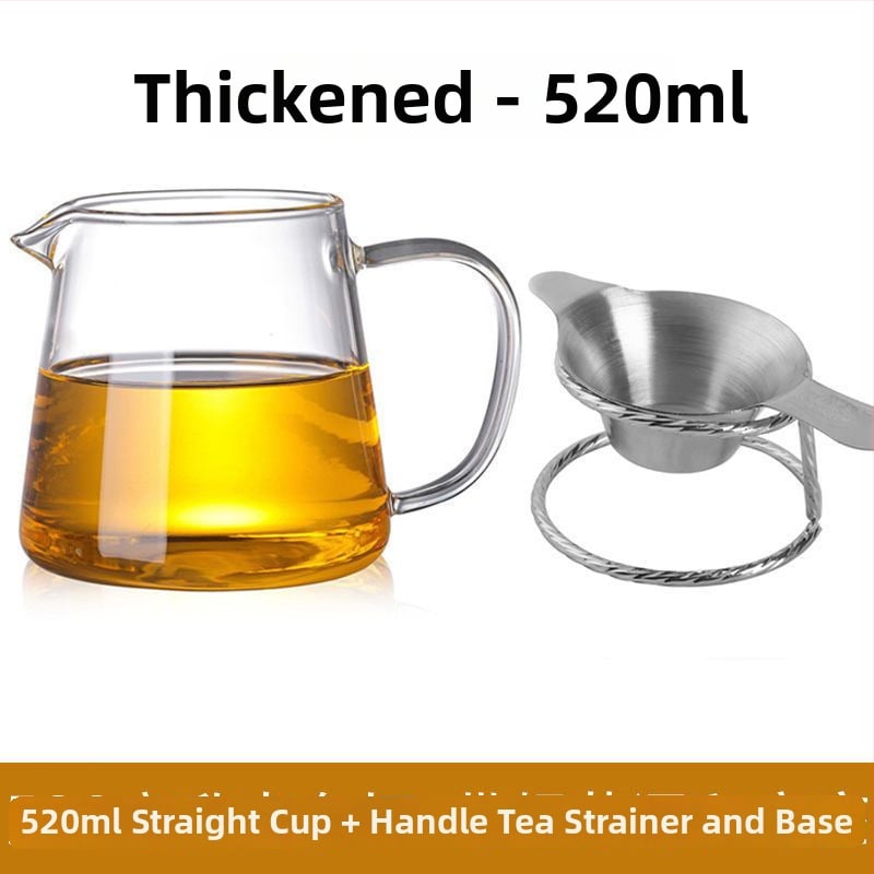 Σετ τσαγιού από θερμοανθεκτικό παχύ γυαλί με ενσωματωμένο φίλτρο για τσάι και φίλτρο έγχυσης