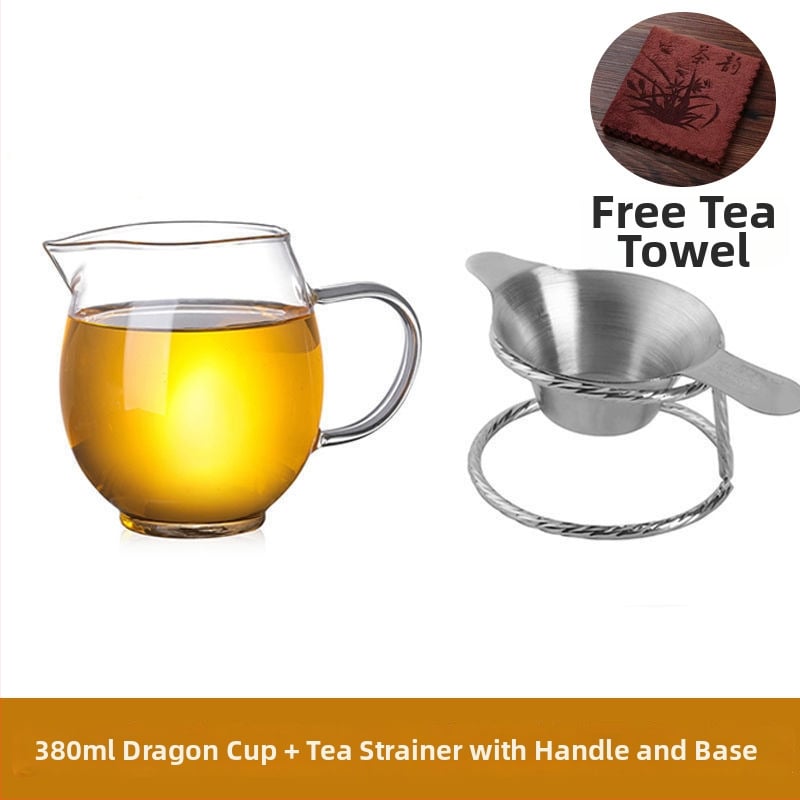 Σετ τσαγιού από θερμοανθεκτικό παχύ γυαλί με ενσωματωμένο φίλτρο για τσάι και φίλτρο έγχυσης