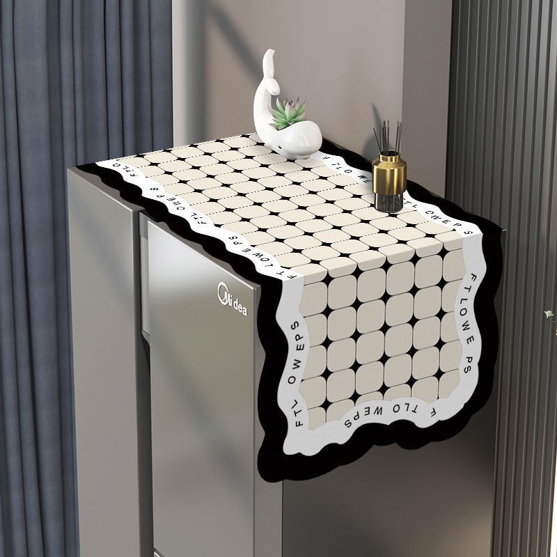 Kangasest külmkapi ülaosa kate, õli- ja määrdevastupidav, Ameerika stiilis külmikutele ühe või kahe uksega, lihtne ja kaasaegne disain